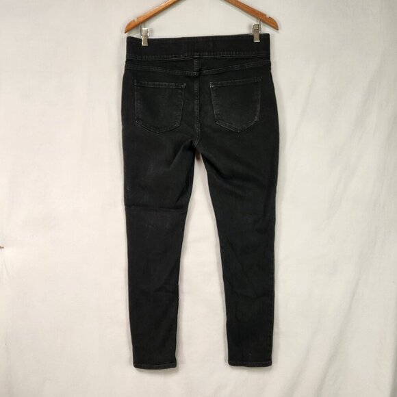 Old Navy Mid Rise Rockstar Super Skinny Jeggings Women's 10 Denim Black Stretch - Picture 2 of 10